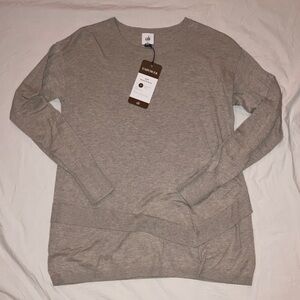 NWT CAbi Recess Pullover #4478: Women's Crew Neck Sweater in Light Gray/Tan